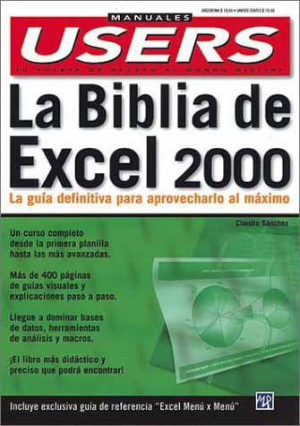 Book cover for La Biblia de Excel