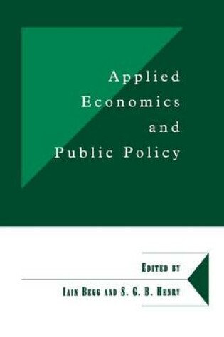 Cover of Applied Economics and Public Policy
