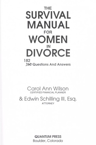 Cover of Survival Manual for Women in