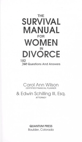 Book cover for Survival Manual for Women in