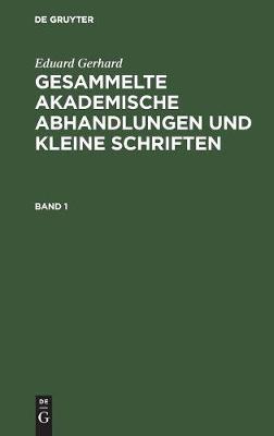 Book cover for Gesammelte akademische Abhandlungen und kleine Schriften