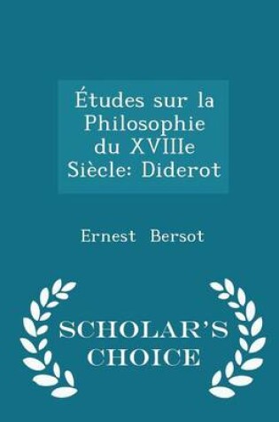 Cover of Etudes Sur La Philosophie Du Xviiie Siecle