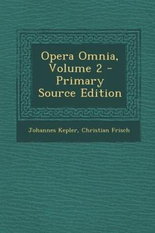 Cover of Opera Omnia, Volume 2