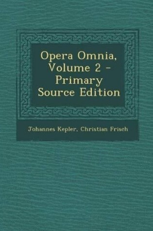 Cover of Opera Omnia, Volume 2