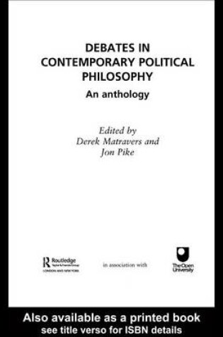 Cover of Debates in Contemporary Political Philosophy