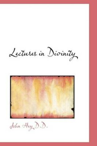 Cover of Lectures in Divinity