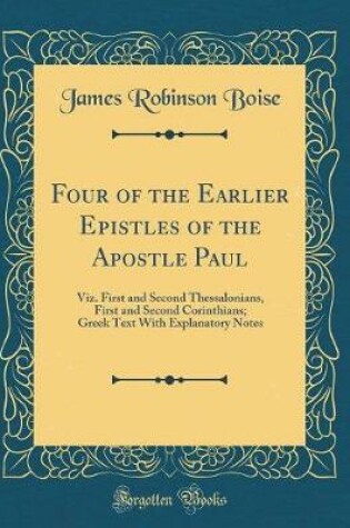 Cover of Four of the Earlier Epistles of the Apostle Paul