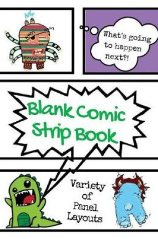 Cover of Blank Comic Strip Book Monsters