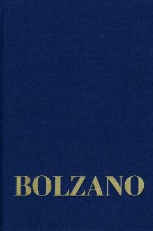 Cover of Bernard Bolzano, Erbauungsreden Des Studienjahres 1819/1820