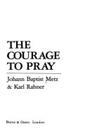 Cover of The Courage to Pray