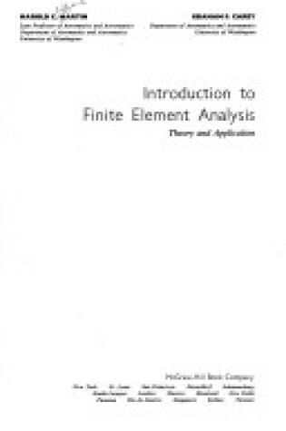 Cover of Introduction to Finite Element Analysis