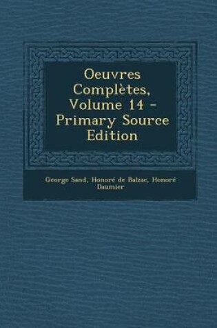 Cover of Oeuvres Completes, Volume 14