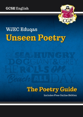 Book cover for GCSE English WJEC Eduqas Unseen Poetry Guide includes Online Edition