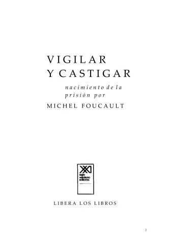Book cover for Vigilar y Castigar