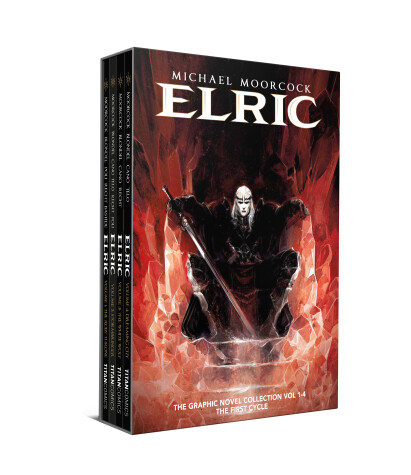Book cover for Michael Moorcock's Elric 1-4 Boxed Set