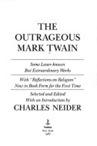Cover of Outrageous Mark Twain