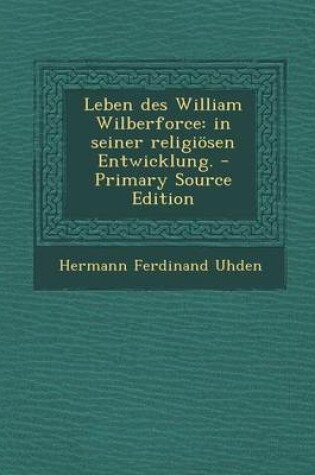 Cover of Leben Des William Wilberforce