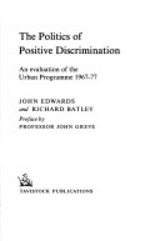 Cover of Politics of Positive Discrimination