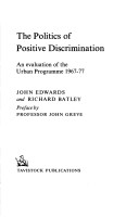 Book cover for Politics of Positive Discrimination