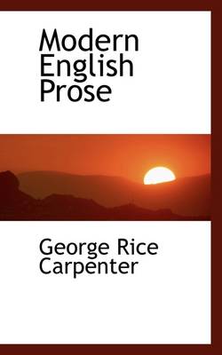 Book cover for Modern English Prose