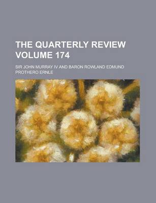 Book cover for The Quarterly Review Volume 174