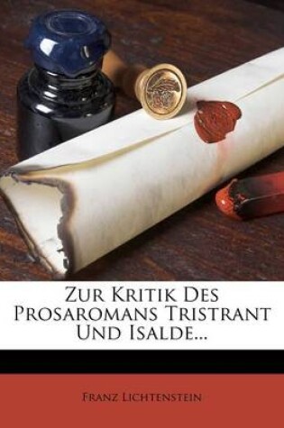 Cover of Zur Kritik Des Prosaromans Tristrant Und Isalde...