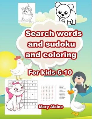 Book cover for Search words and sudoku and coloring