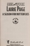 Book cover for A Season for Butterflies