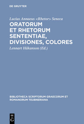 Cover of Oratorum Et Rhetorum Sententiae, Divisiones, Colores