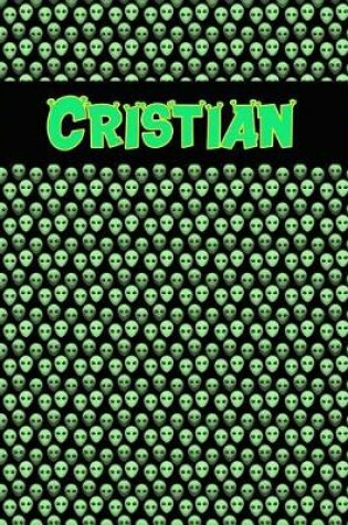 Cover of 120 Page Handwriting Practice Book with Green Alien Cover Cristian