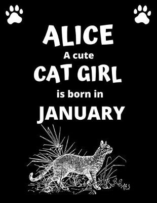 Book cover for ALICE a cute cat girl is born in January