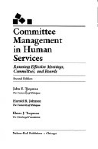 Cover of Committee Management in Human Services