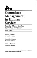 Book cover for Committee Management in Human Services