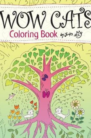 Cover of WOW CATS Coloring Book by Junko (Japanese-English edition)