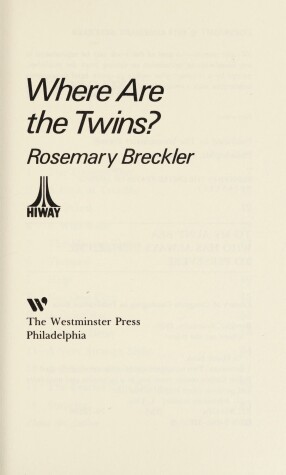 Book cover for Where Are the Twins?