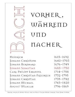 Book cover for Bach - vorher, wahrend und nachher