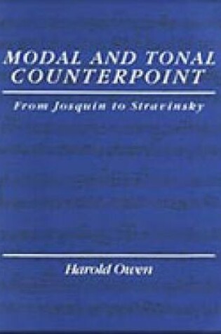 Cover of Modal and Tonal Counterpoint