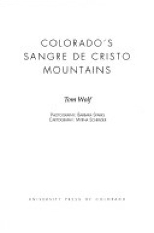 Cover of Colorado's Sangre De Cristo Mountains