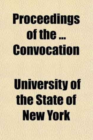 Cover of Proceedings of the Convocation Volume 26, PT. 1888