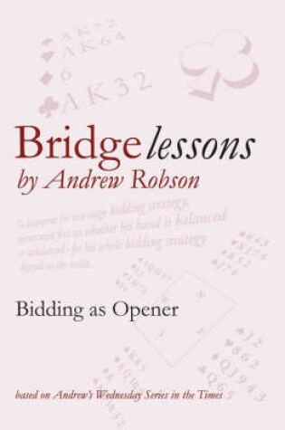 Cover of Bidding as Opener