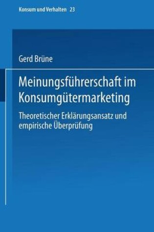 Cover of Meinungsführerschaft im Konsumgütermarketing