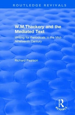 Cover of W.M.Thackery and the Mediated Text