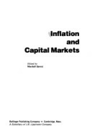 Cover of Inflation and Capital Markets