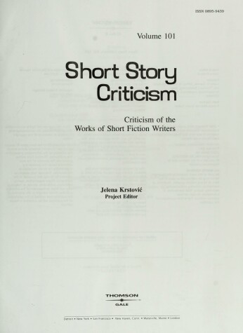 Book cover for Short Story Criticism