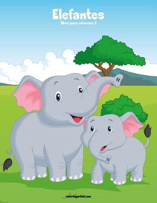 Cover of Elefantes libro para colorear 2