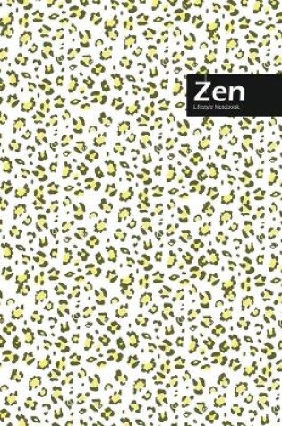 Cover of Zen Lifestyle, Animal Print, Write-in Notebook, Dotted Lines, Wide Ruled, Medium Size 6 x 9 Inch (Beige)