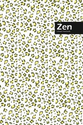 Book cover for Zen Lifestyle, Animal Print, Write-in Notebook, Dotted Lines, Wide Ruled, Medium Size 6 x 9 Inch (Beige)