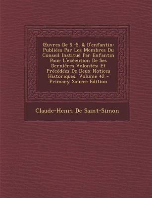 Book cover for Uvres de S.-S. & D'Enfantin