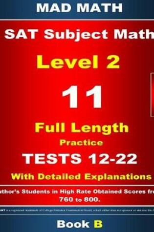 Cover of 2018 SAT Subject Math Level 2 Book B Tests 12-22