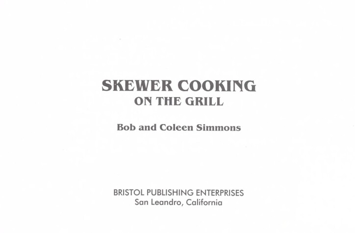 Cover of Skewer Cooking on the Grill